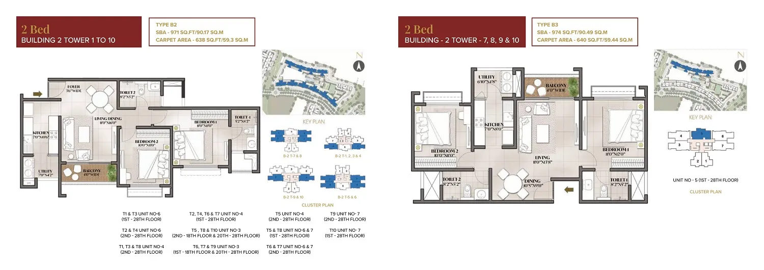 Prestige Aston Park 2 BHK Floor Plan